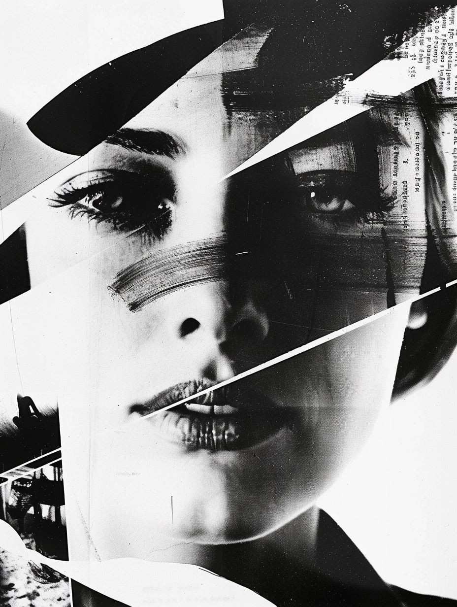 Fragmented Monochrome Portrait Study