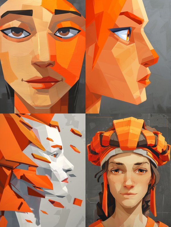Geometric Amber Glow