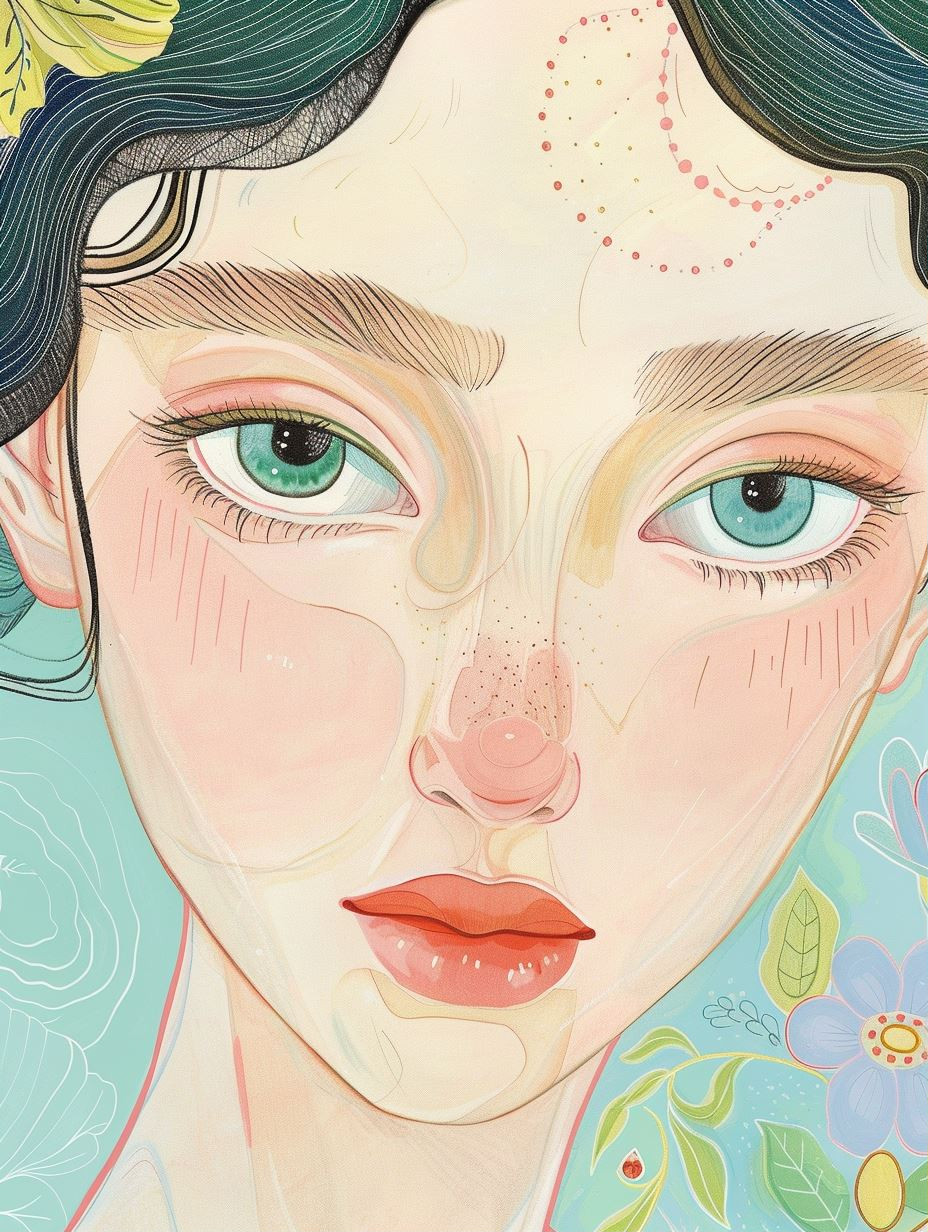 Ethereal Pastel Floral Portrait