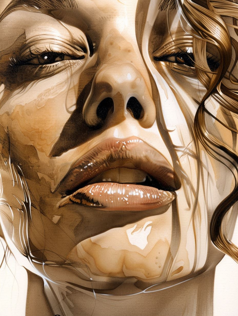 Liquid Gold Portrait Study