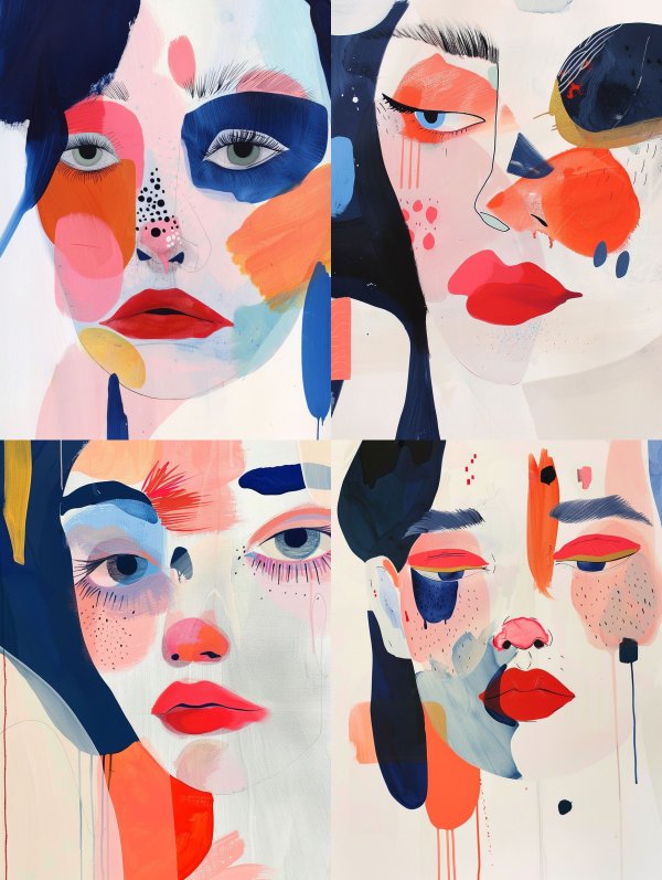 Abstract Neon Portrait