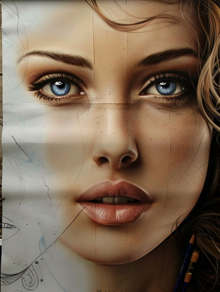 Hyper-Realistic Fragmented Portrait Study
