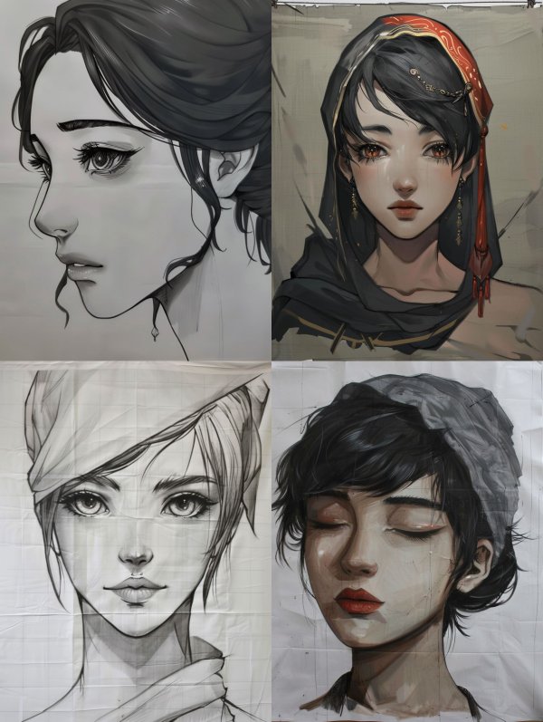 Monochrome Ink Elegance
