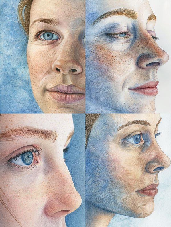 Hyper-Realistic Freckled Portrait Study