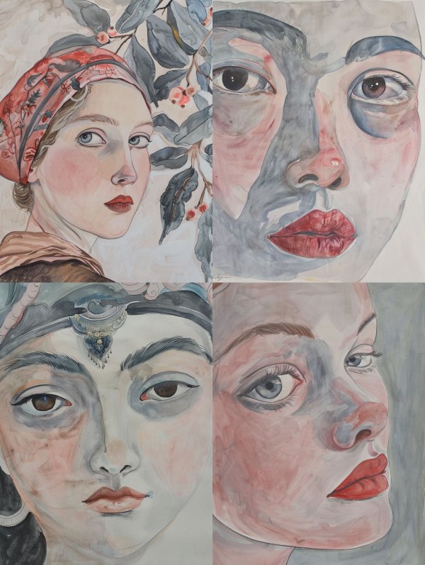 Ethereal Watercolor Muse
