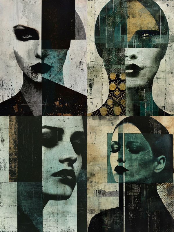 Fragmented Noir Elegance