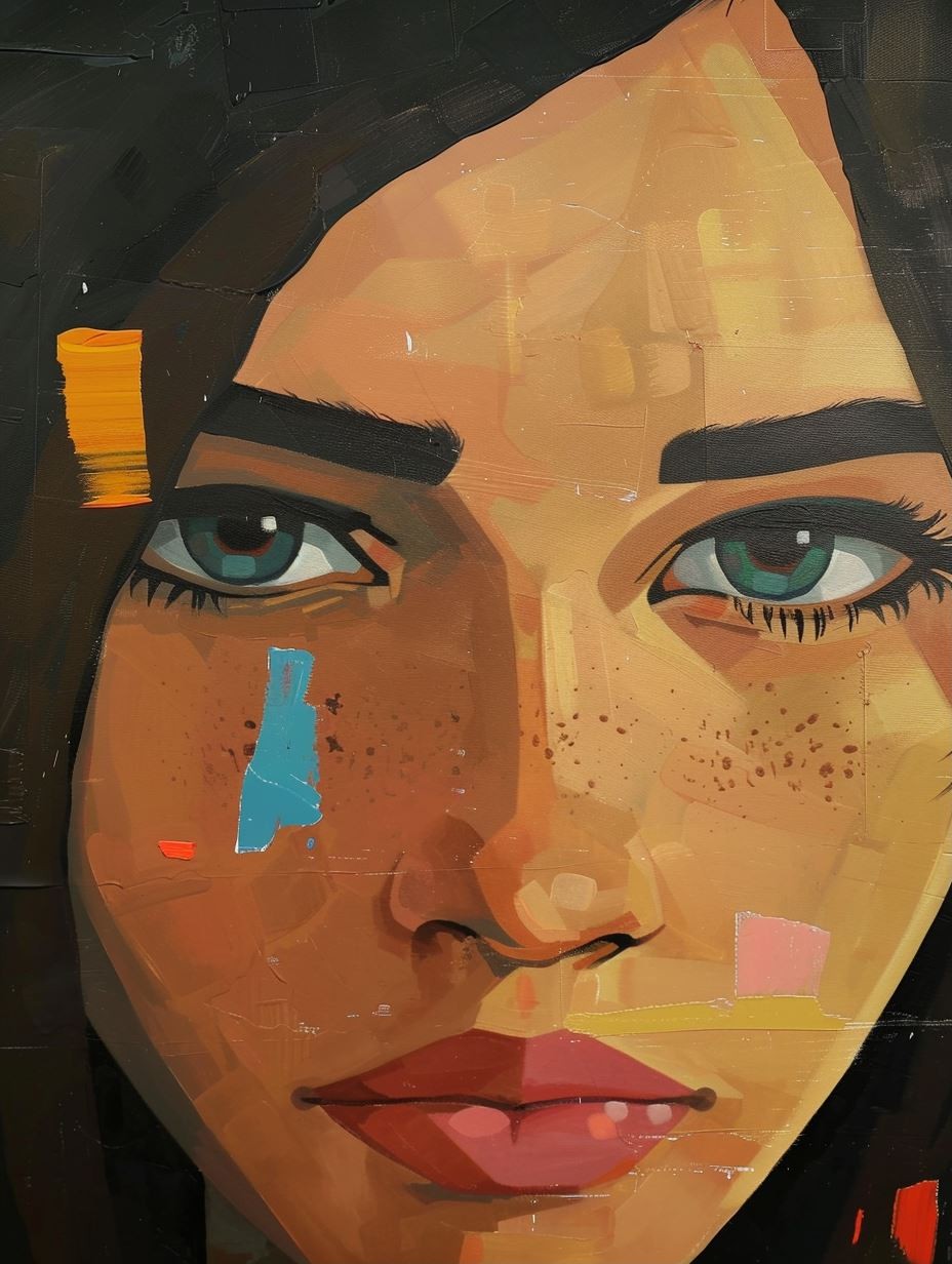 Abstract Painted Gaze