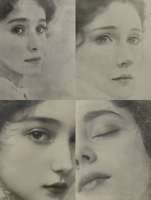Vintage Charcoal Elegance
