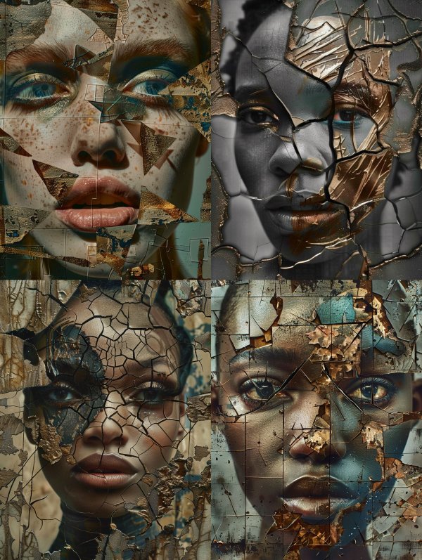 Fractured Golden Gaze