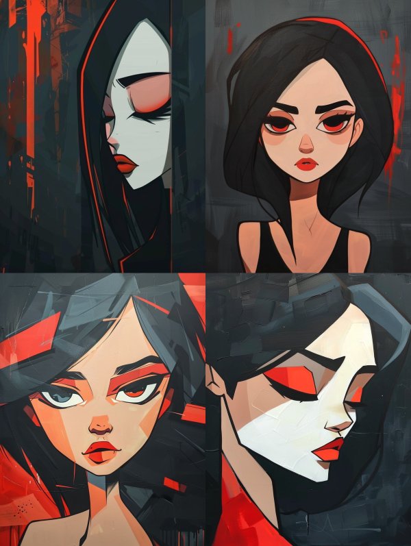 Crimson Noir Silhouette