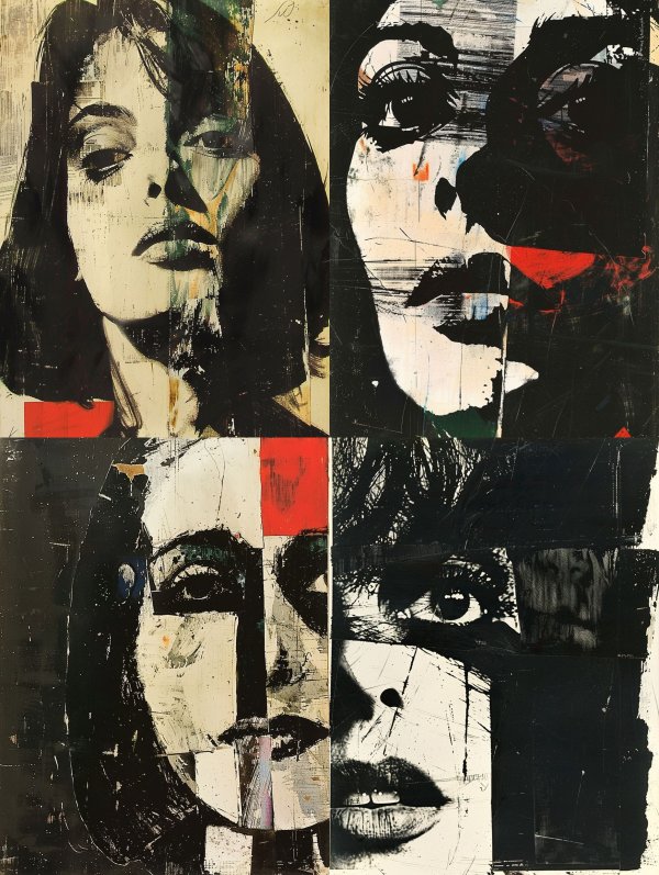 Abstract Grunge Portrait Study