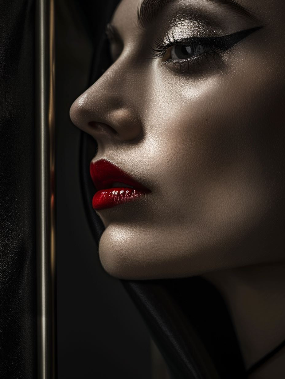 Crimson Elegance in Shadow