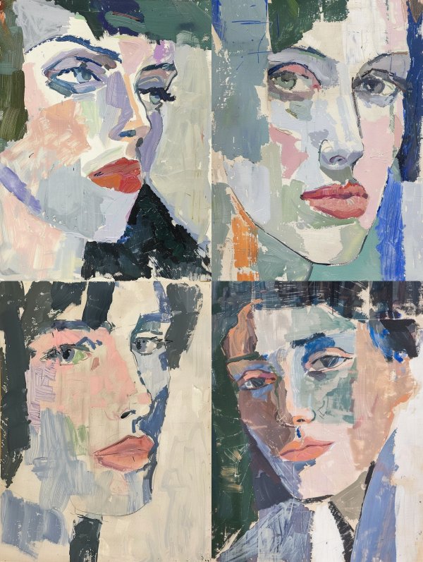 Abstract Pastel Portrait