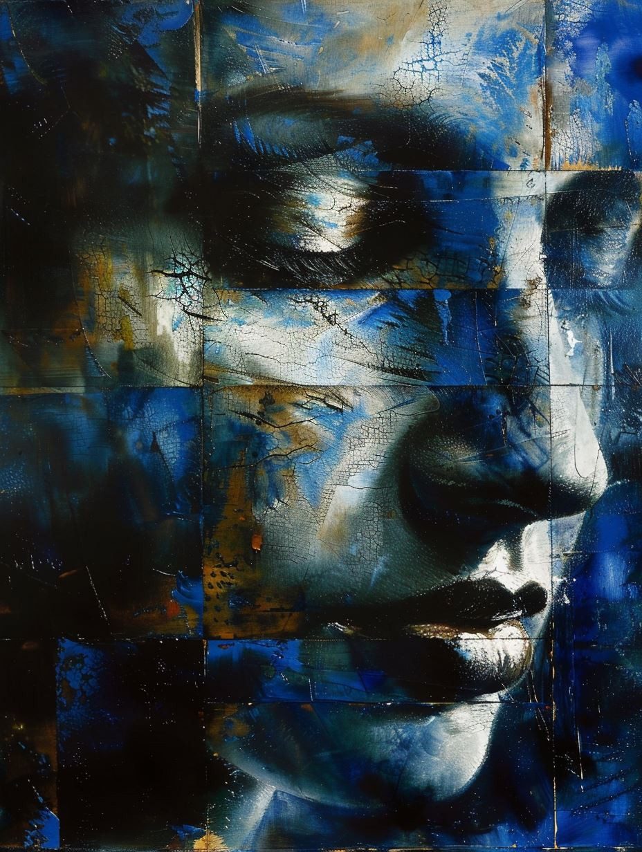 Fragmented Soul in Cobalt Blue