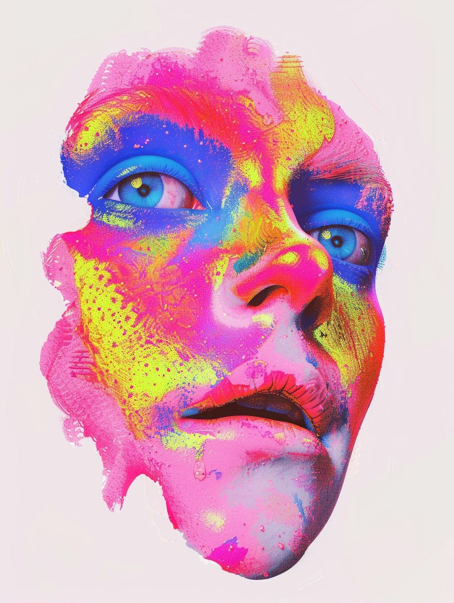 Neon Cosmic Visage - Image 2