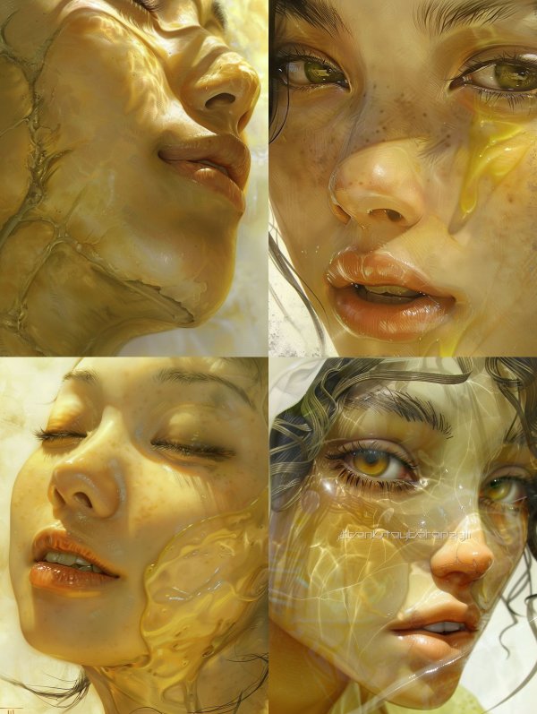 Liquid Gold Ethereal Portrait