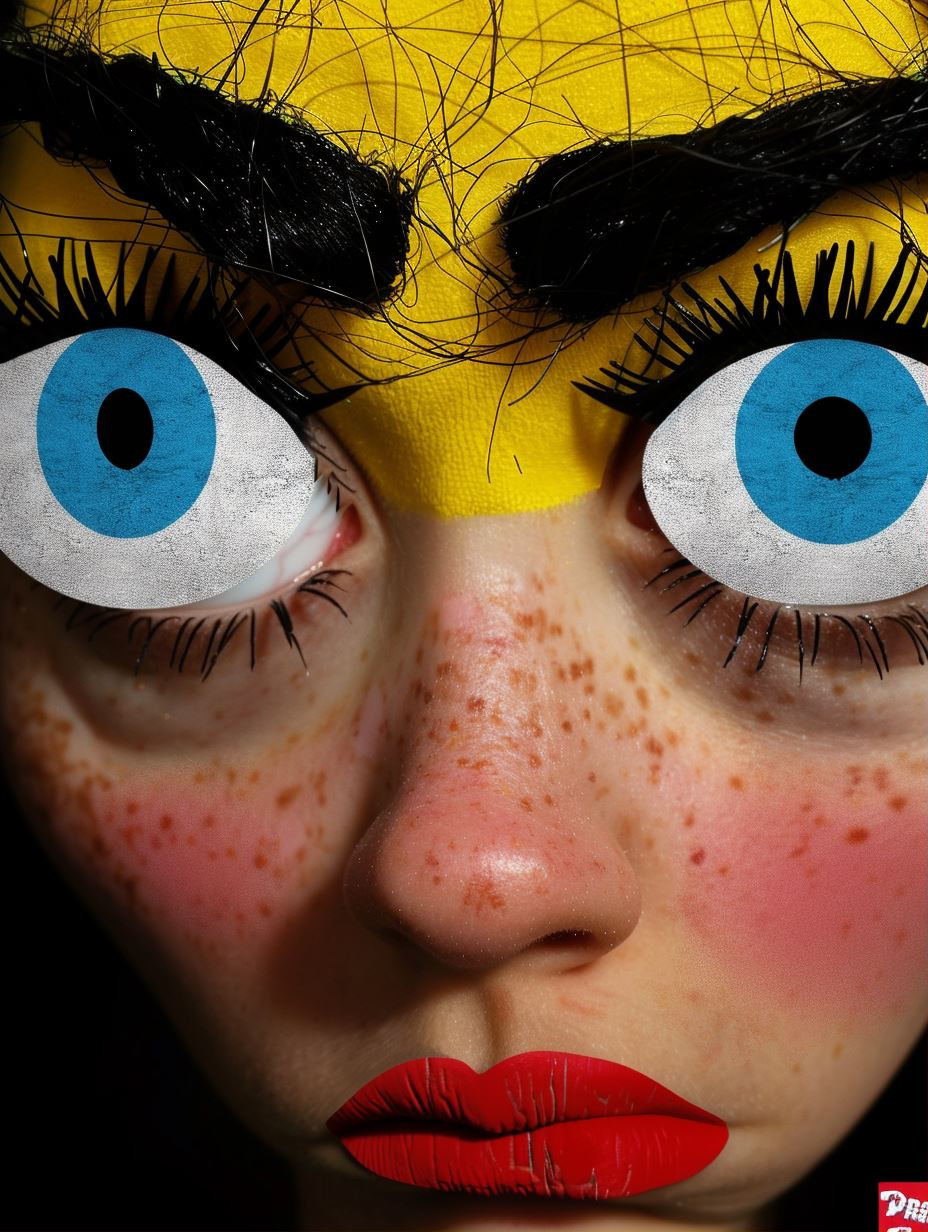 Surrealist Pop Art Collage Portrait