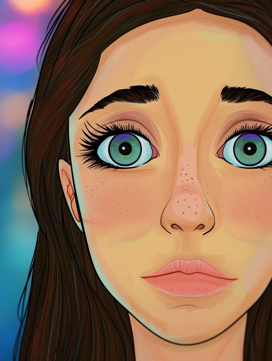 Serene Dreamer Portrait - Image 2