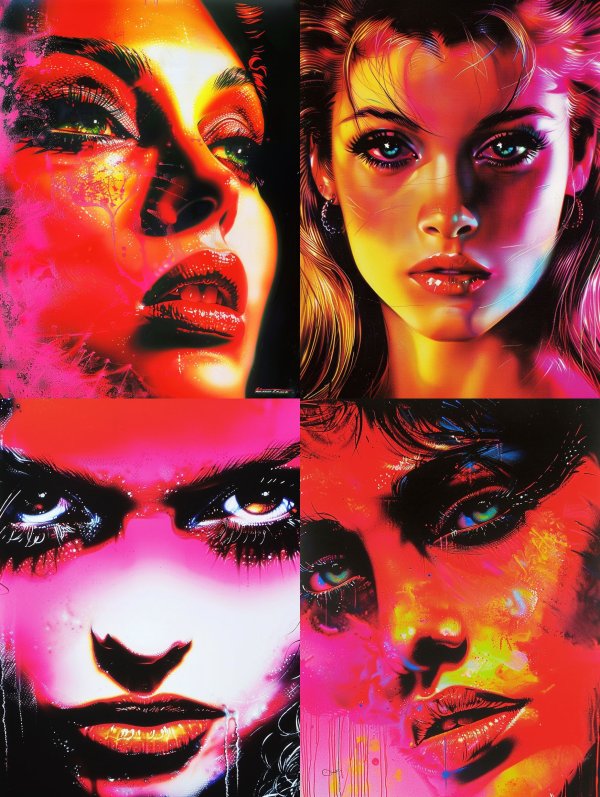 Neon Psychedelic Portrait