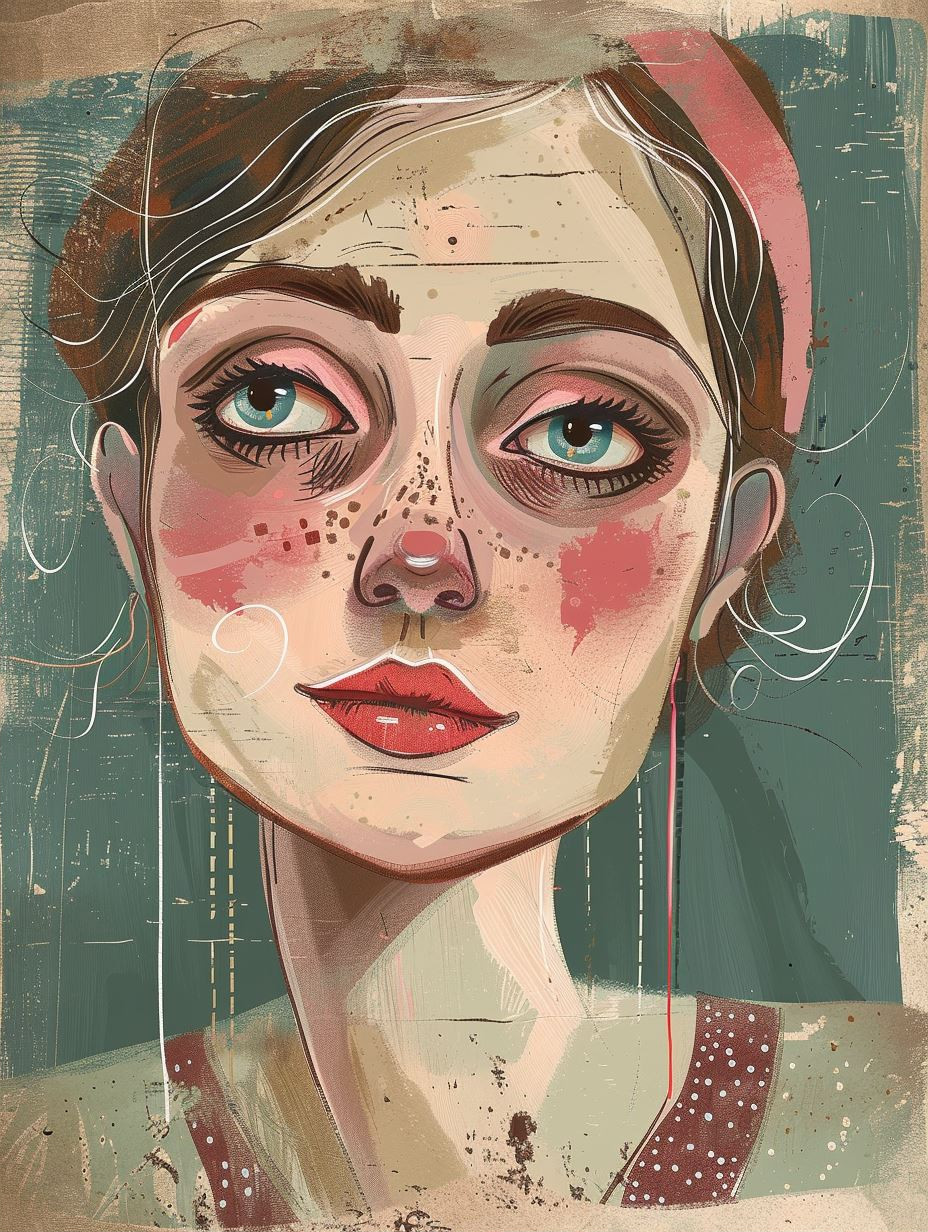 Vintage Surrealist Portrait Study