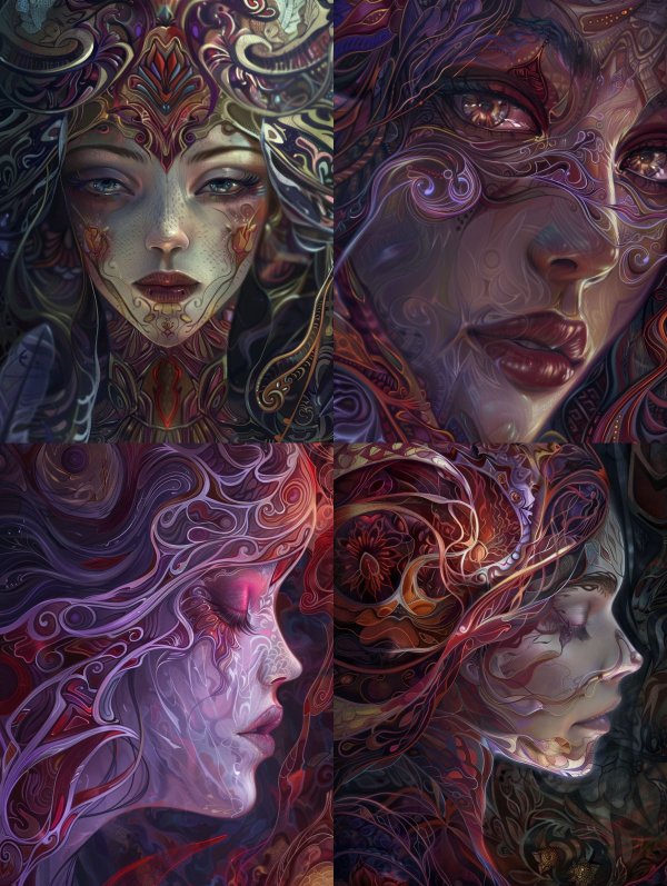 Ornate Ethereal Goddess Portrait