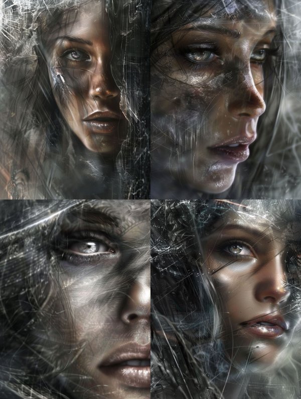 Fragmented Gaze Through Shattered Glass