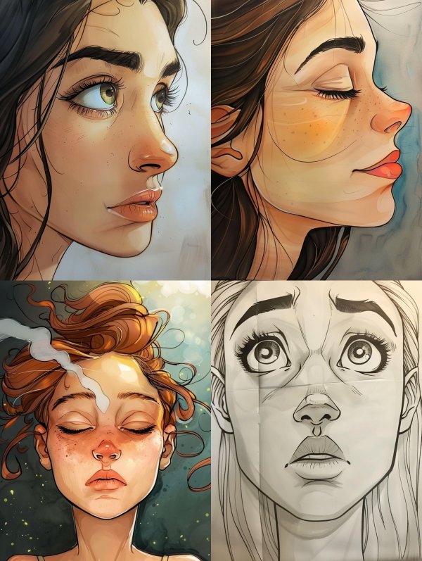 Ethereal Gaze Digital Portrait