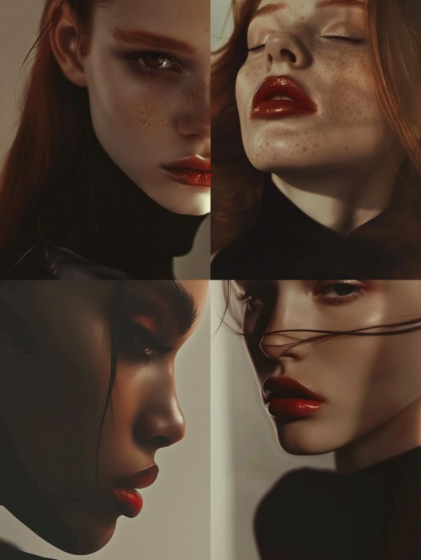 Crimson Velvet Gaze