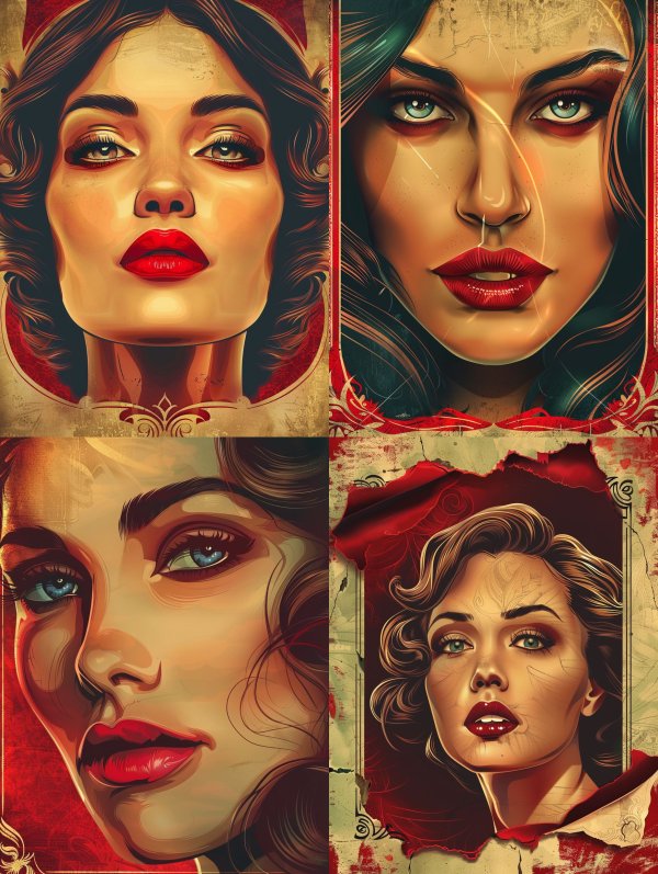 Vintage Cinematic Glamour Portraits