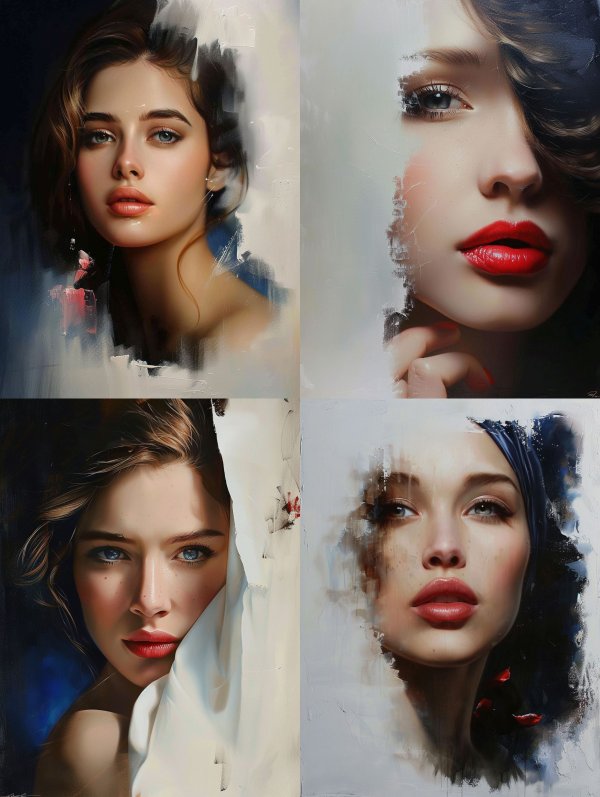 Ethereal Digital Oil Portrait