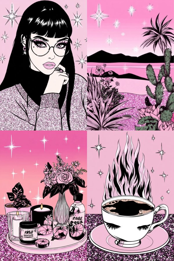 Glittering Pink Glamour