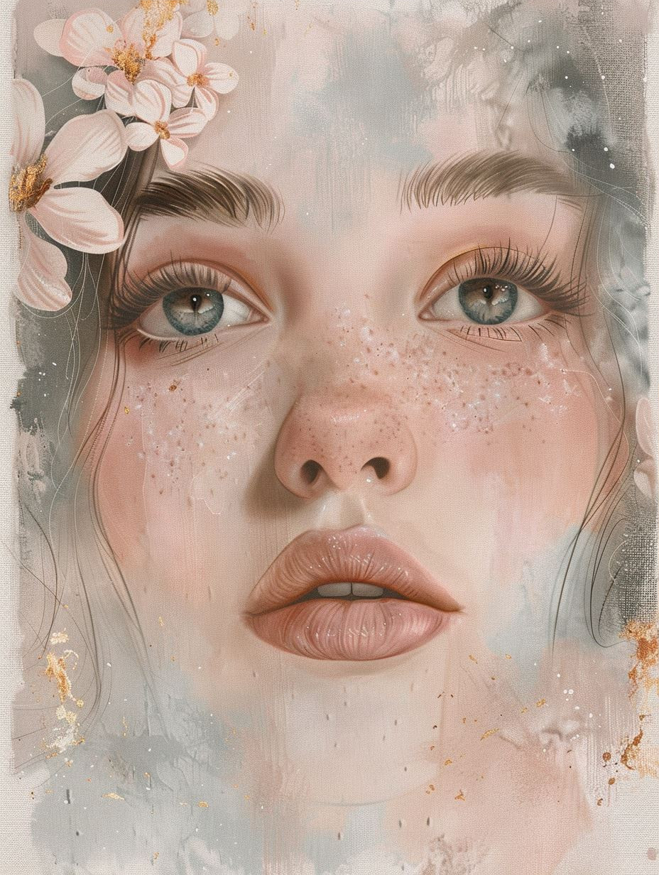 Ethereal Gilded Dream Portrait