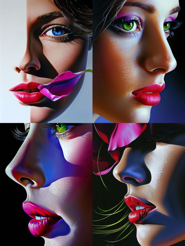 Neon Dreams of Ethereal Beauty