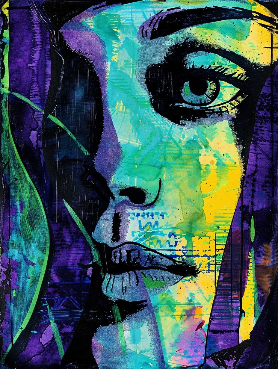 Neon Psyche Portrait