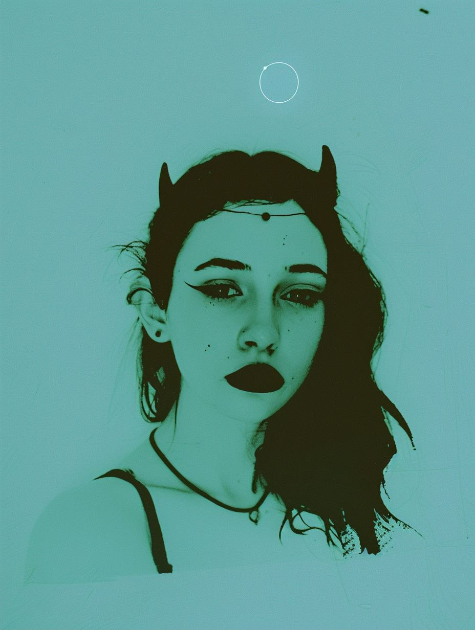 Ethereal Teal Portrait Study