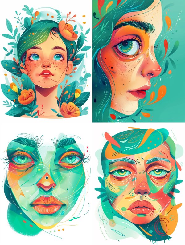 Ethereal Flora Dream Portrait