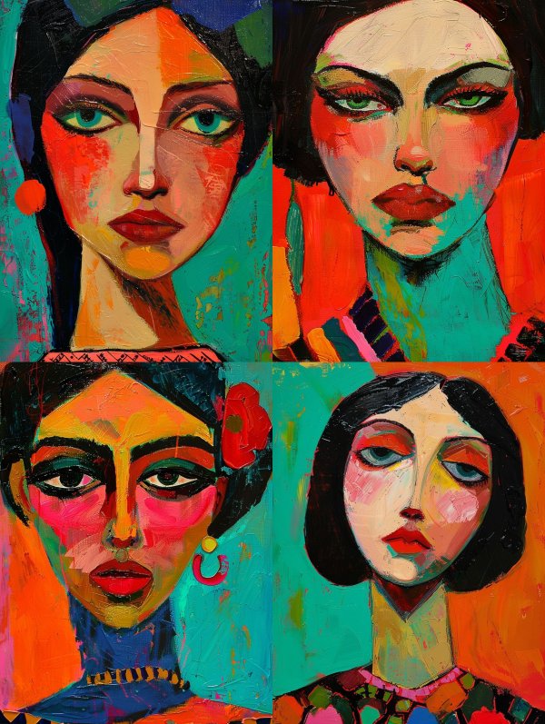 Vibrant Expressionist Muse