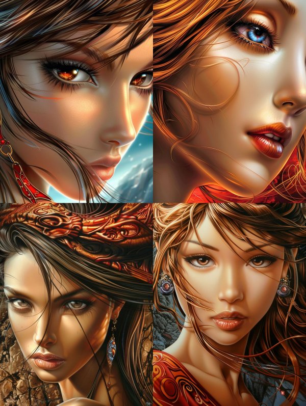 Ethereal Gaze of Golden Light