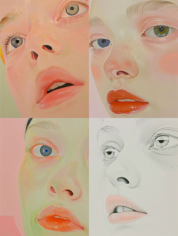 Ethereal Porcelain Gaze