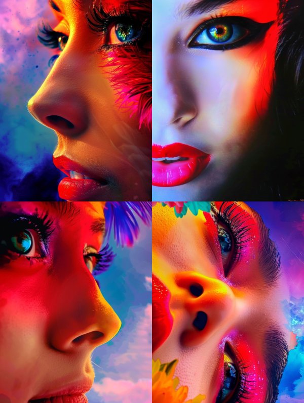Neon Prism Portrait