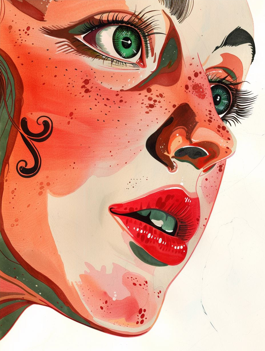 Vintage Surrealist Portrait Study