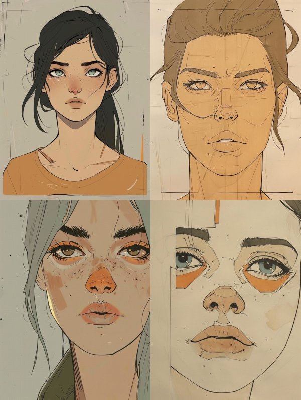 Melancholic Modern Anime Portrait
