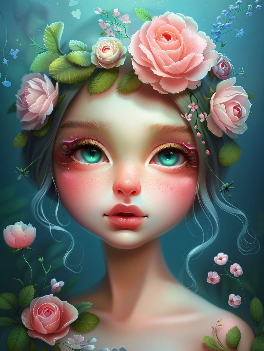 Ethereal Glow Digital Portrait
