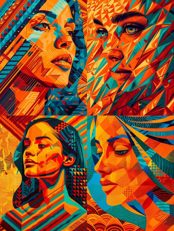 Prismatic Geometric Portrait Study