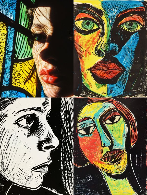 Prismatic Shadow Portrait