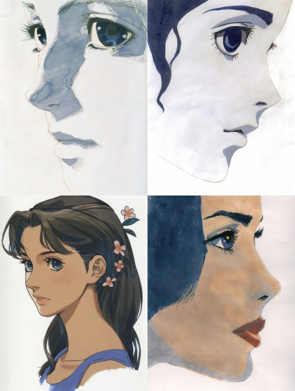 Ethereal Blue Watercolor Portrait