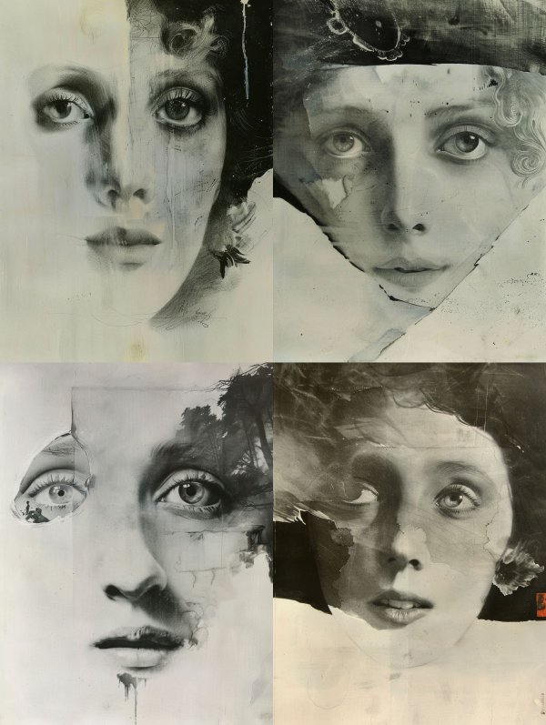 Ethereal Monochrome Gaze