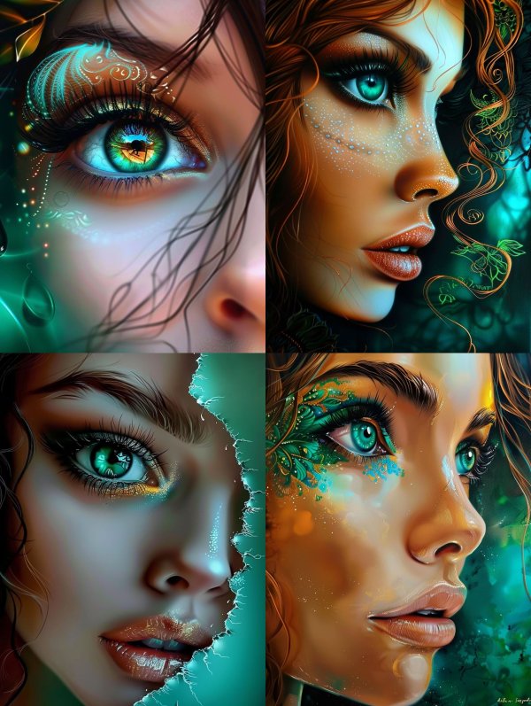 Ethereal Gaze of Neon Nature