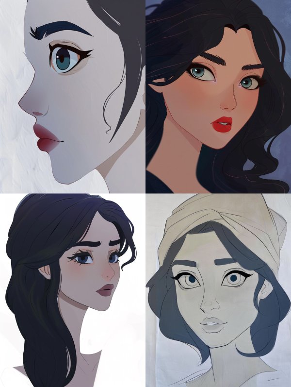 Elegant Digital Portrait Studies