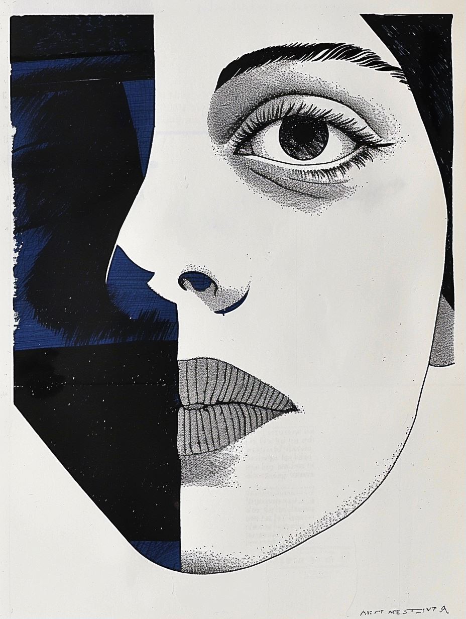 Stippled Contrast Portrait